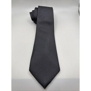 Black & Brown 1826 grey textured silk necktie. 58''